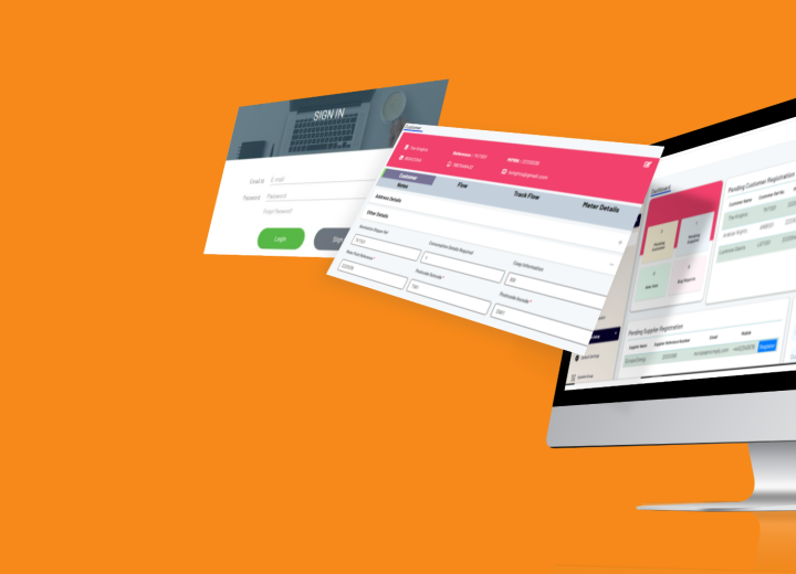 gas direct pages on a monitor screen
